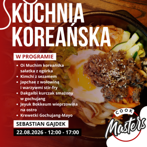 Warsztaty kulinarne - Kuchnia Koreańska 22.08.2026